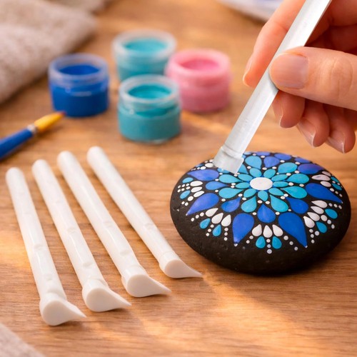 Droplet shape mandala dotting - droplet,