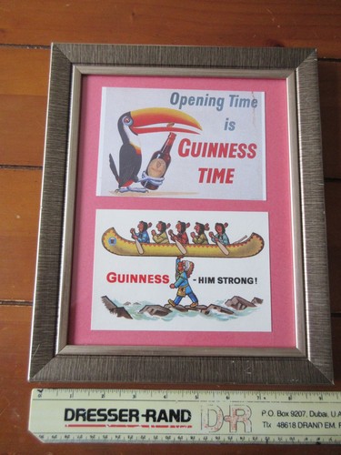 Framed guinness postcards - framed,