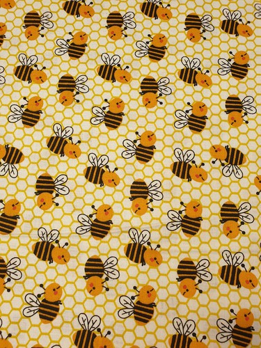 Bumble bees fabric - bees, 100%