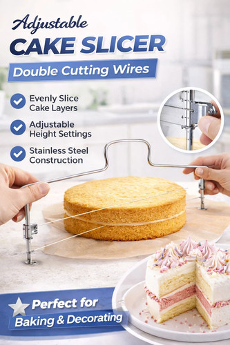Adjustable cake slicer cutter - cake,