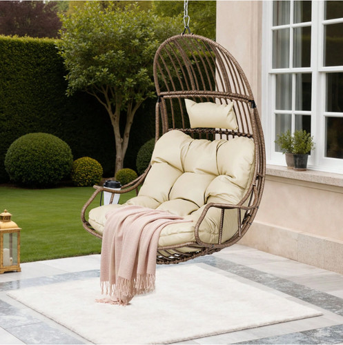 Hanging egg chair rattan - egg, chair,