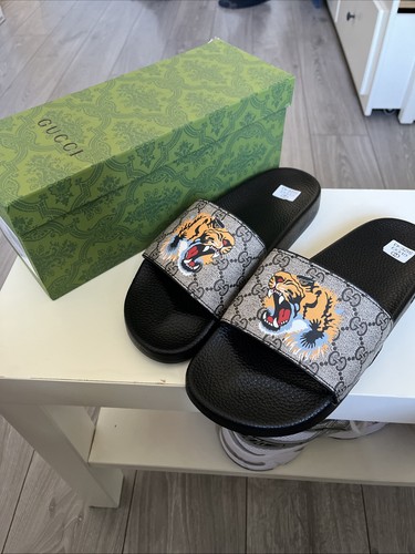 Gucci lions sliders men size - gucci, men's