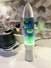 Large Lava Lamp Hamachi Vintage Blue Green 17 Used Great Condition