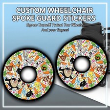 Wheelchair Spoke Guard Sticker Kit | Optional Spoke Guards | Durable Vinyl Wheel