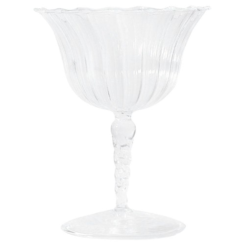 Long stem glass candle holder - glass,