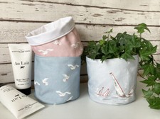 Handmade fabric storage tub
