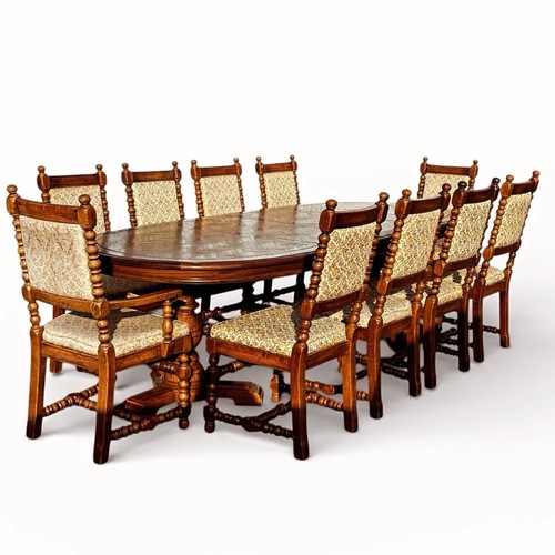 Oak extending dining table - dining,