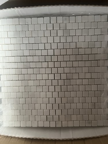 Genuine white marble mosaic - genuine,