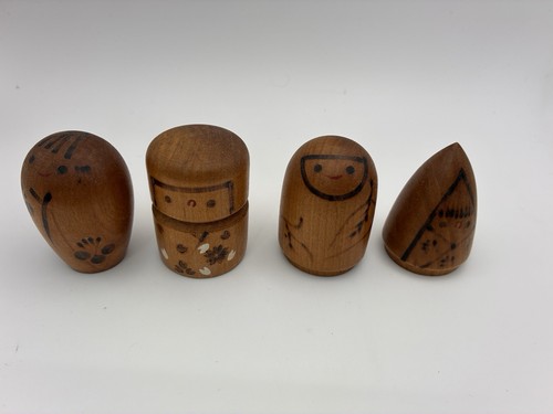 Kokeshi dolls set sosaku by - kokeshi,