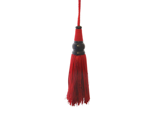 Large red key tassel - large,