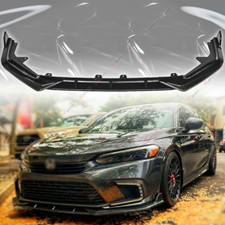 For Honda Civic 2022-2024 Sedan Hatchback Gloss Black Front Bumper Lip Splitter