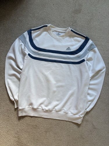 Vintage adidas white striped - white,