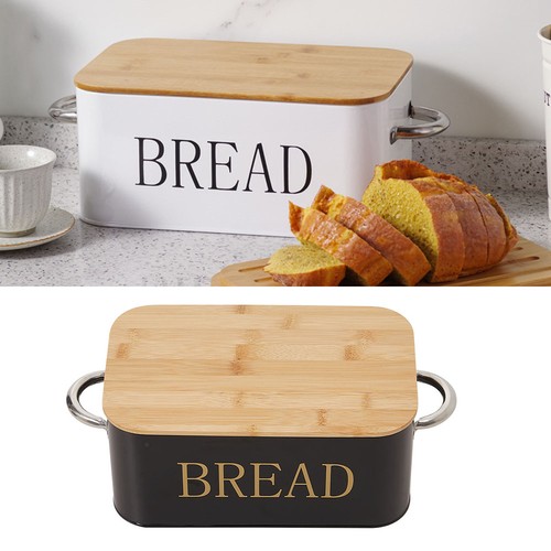 Large metal bread bin - large, with