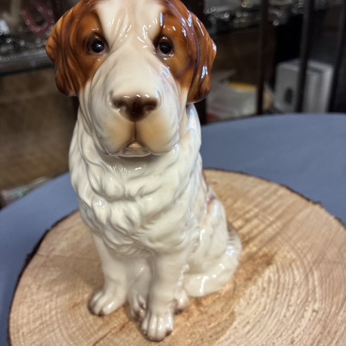 Vintage ceramic bernard dog - st,