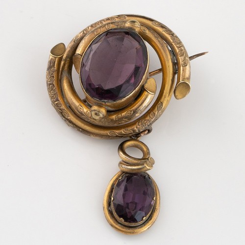 Victorian pinchbeck brooch - pinchbeck,