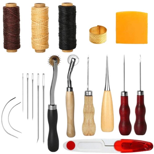 Vintage leather craft tools - leather,