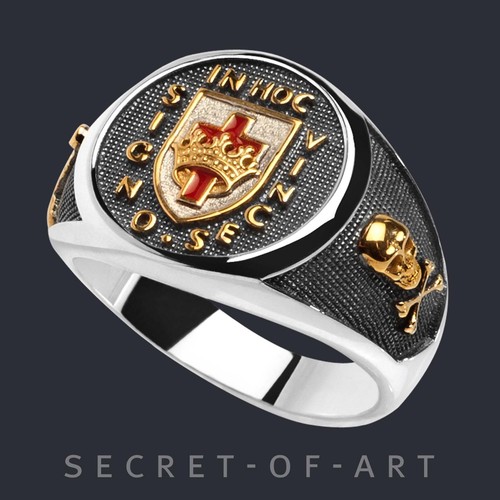 Knights templar ring masonic - ring,