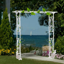 Heavy Duty Garden Arch Plant Flower Climbing Trellis Wedding Party Metal Archway