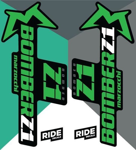 Marzocchi decal kit - |, green