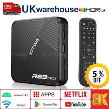 New Android 14.0 TV Box 4G+128 GB Quad Core HD 8K HDMI WIFI 5G Media Player.2025