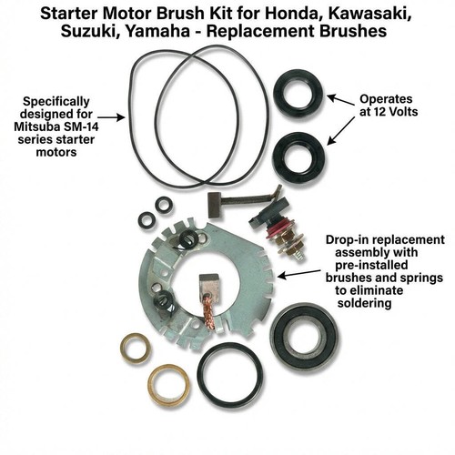 Starter brush kit - kit, honda