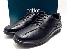 Hotter Tone Ortholite Shoes Size 5 UK New Boxed Black Leather Flats
