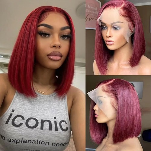 Burgundy bob wig human hair - bob,