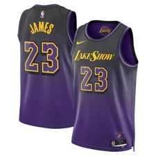 LA Lakers Men's jersey NBA City Edition (23  James ) Purple New All Sizes UK