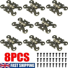 8PCS Decorative Rustic Vintage Butterfly Door Cabinet Cupboard Hinges 40*30mm