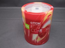 NEW SEALED TDK CD-R Spindle 100 Pack 700 mb 52x 80 min Recordable Burnable Discs