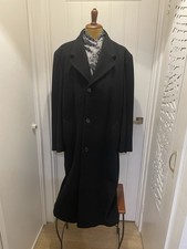 Mens Harrods of Knightsbridge 100% Cashmere Full Length Classic Overcoat 46”