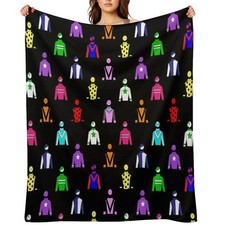 Horse Racing Jockey Silks Durable Throw Blanket
