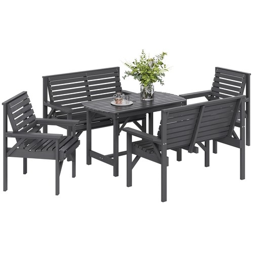 Outsunny 5pc patio dining set - patio,