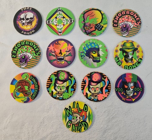 1990s lot skull - 13, pogs