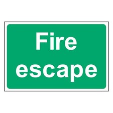 Fire Escape Sign or Sticker |