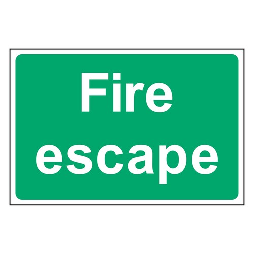 Fire escape sign - or, sticker