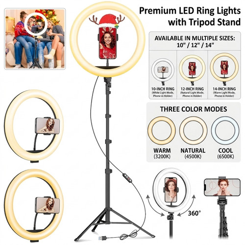 Led ring light with - 14",