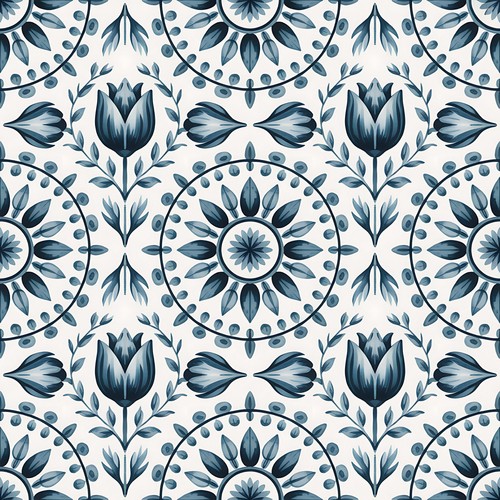 48x blue delft - blue, stickers