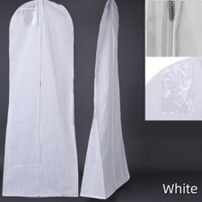 1pc Long Wedding Dress Cover Prom Bridal Gown Garment Storage Zip Bag  72" x 24"