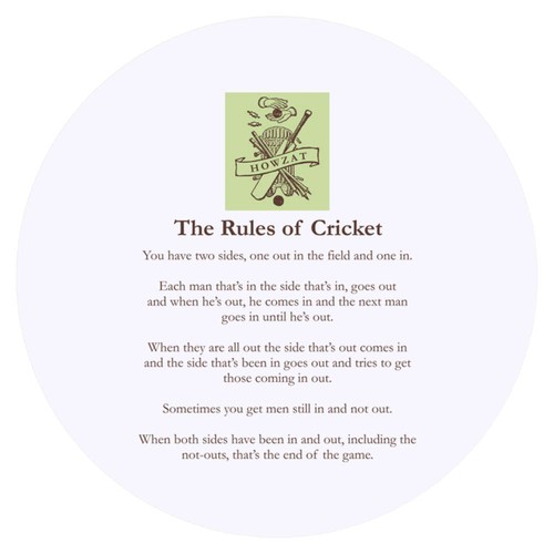 The rules of cricket - x, 'the