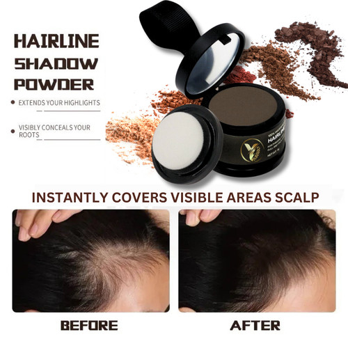 Hair powder cover hairline - up,