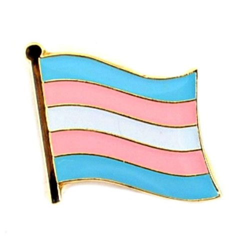 Transgender flag enamel pin - flag,