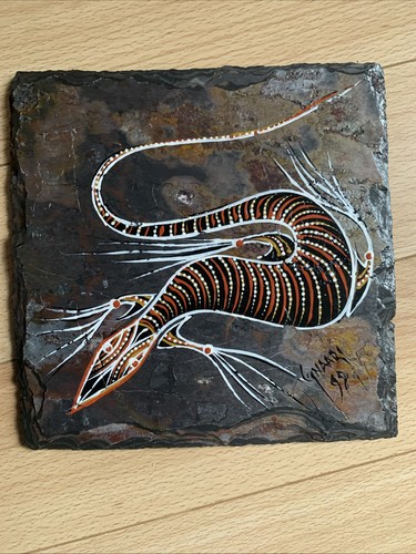 Aboriginal slate painting art - painting,