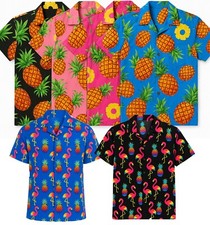 Mens Hawaiian Shirt Floral Palm Tree Printed Short Sleeve Summer Beach T-Shirt
