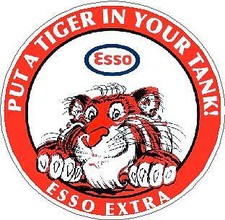 ESSO EXTRA PUT A TIGER IN YOUR TANK   Motorsport Vintage Car RETRO x2