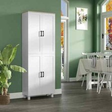 Kitchen Larder Pantry Cupboard 4door food Storage Cabinet Shelf Organizer Unit