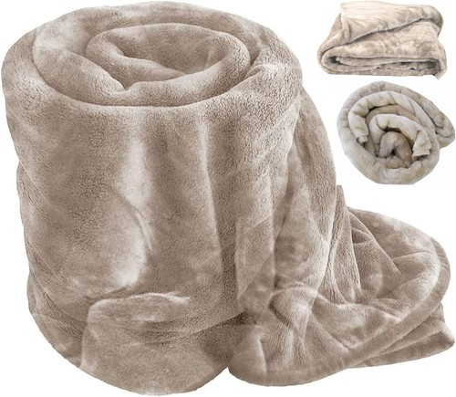 Roll mink throw biege - mink,