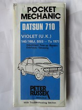 DATSUN VIOLET 710 WORKSHOP MANUAL 140J 160J SSS COUPE PETER RUSSEK NEW POCKET ME
