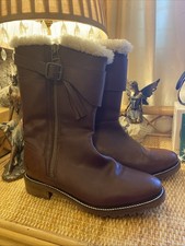 Joules Brown Leather Boots 6