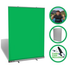 Pull Up Portable GREEN SCREEN Video Photography Pop-Up With Stand (2m Tall) 